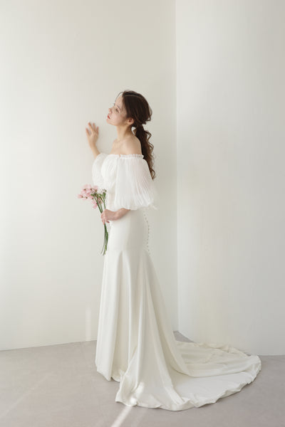 パフスリーブ シフォントップス(W270)