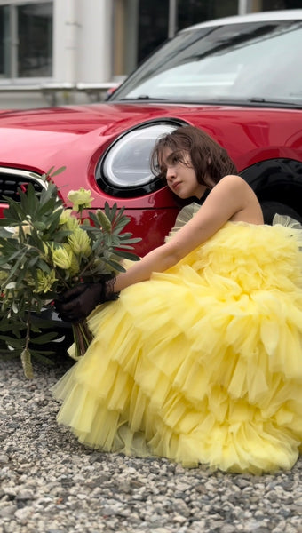 フリル ティアードドレス(W369)