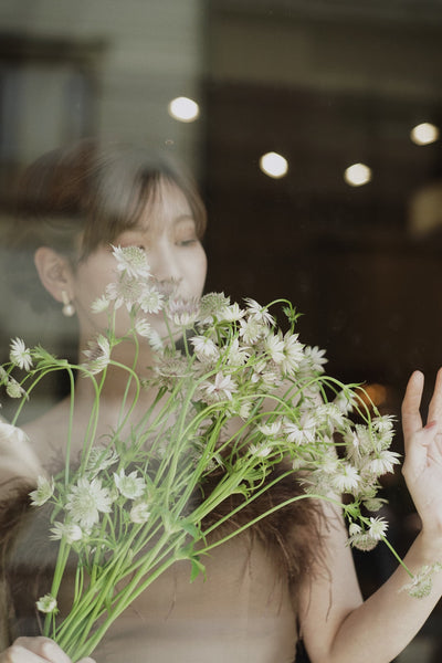 オーストリッチ フェザー チュールドレス(W348BR)