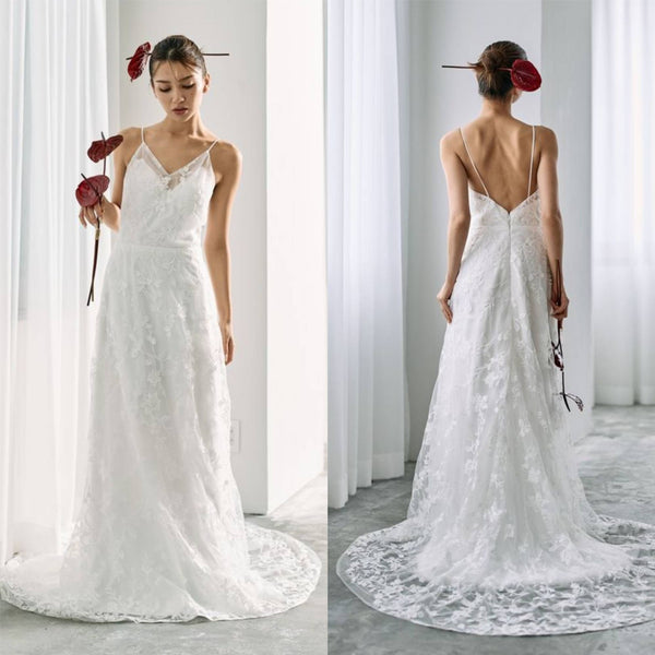 総レース キャミソール スレンダードレス(W326)