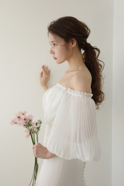 パフスリーブ シフォントップス(W270)