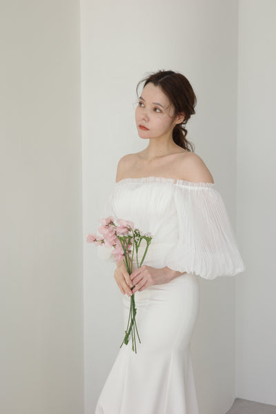 パフスリーブ シフォントップス(W270)