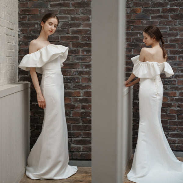 オフショルダー ソフトマーメイドドレス(W268)