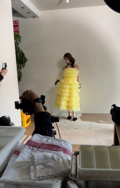 フリル ティアードドレス(W369)