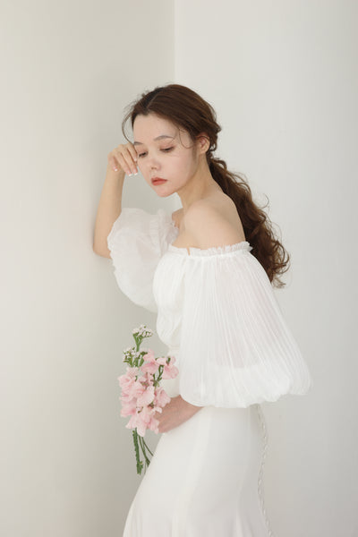 パフスリーブ シフォントップス(W270)