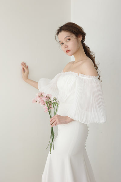 パフスリーブ シフォントップス(W270)