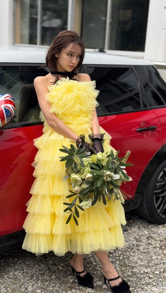 フリル ティアードドレス(W369)