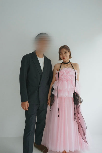 フリル チュールドレス リボンプラス ライトピンク(W347LP)