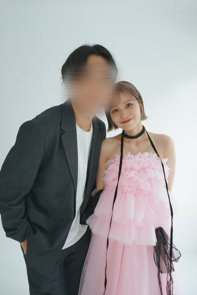 フリル チュールドレス リボンプラス ライトピンク(W347LP)