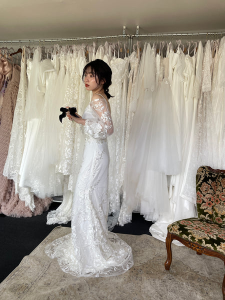 2way 花柄レース オフショルダードレス(W309WH)