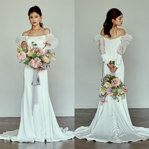 ロングスリーブ ソフトマーメイドドレス(W276)