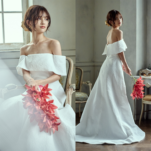 ジャガード オフショルダードレス(W277)