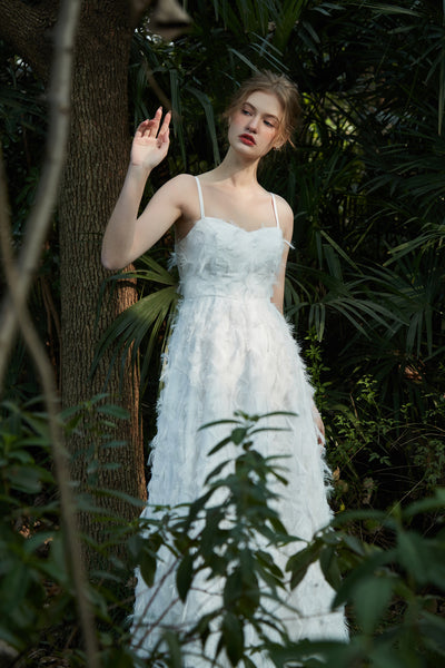 フェザー キャミソールドレス(W217)