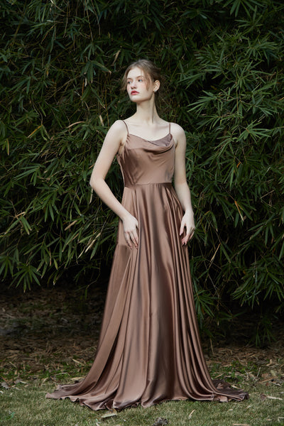 シフォンサテン キャミソールドレス(W215)