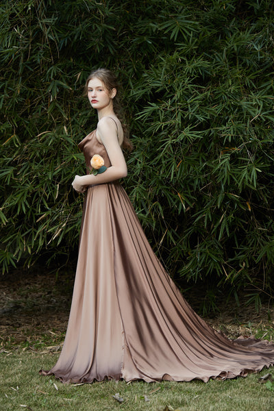 シフォンサテン キャミソールドレス(W215)