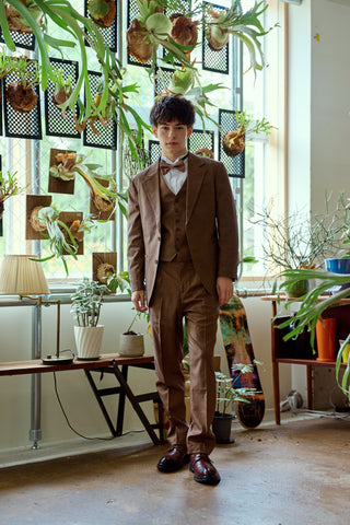 スリーピース メンズスーツ タキシード キャメル（M14）