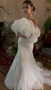 刺繍レース ハートカット スレンダードレス（W252）