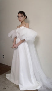 2way バルーンスリーブ ロングトレーンドレス（W364）