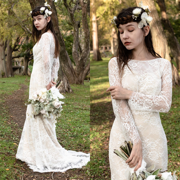 ウェディングドレス【DRESS PRODUCTION】 総レース スレンダー ウェディングドレス【DRESS PRODUCTION】 総レース スレンダー